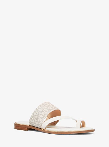 michael kors pratt logo and leather sandal|Pratt Leather Sandal .